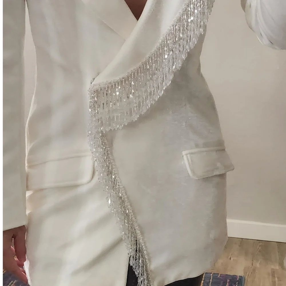 Patbo Velvet Beaded Blazer Dress - Picture 5 of 14